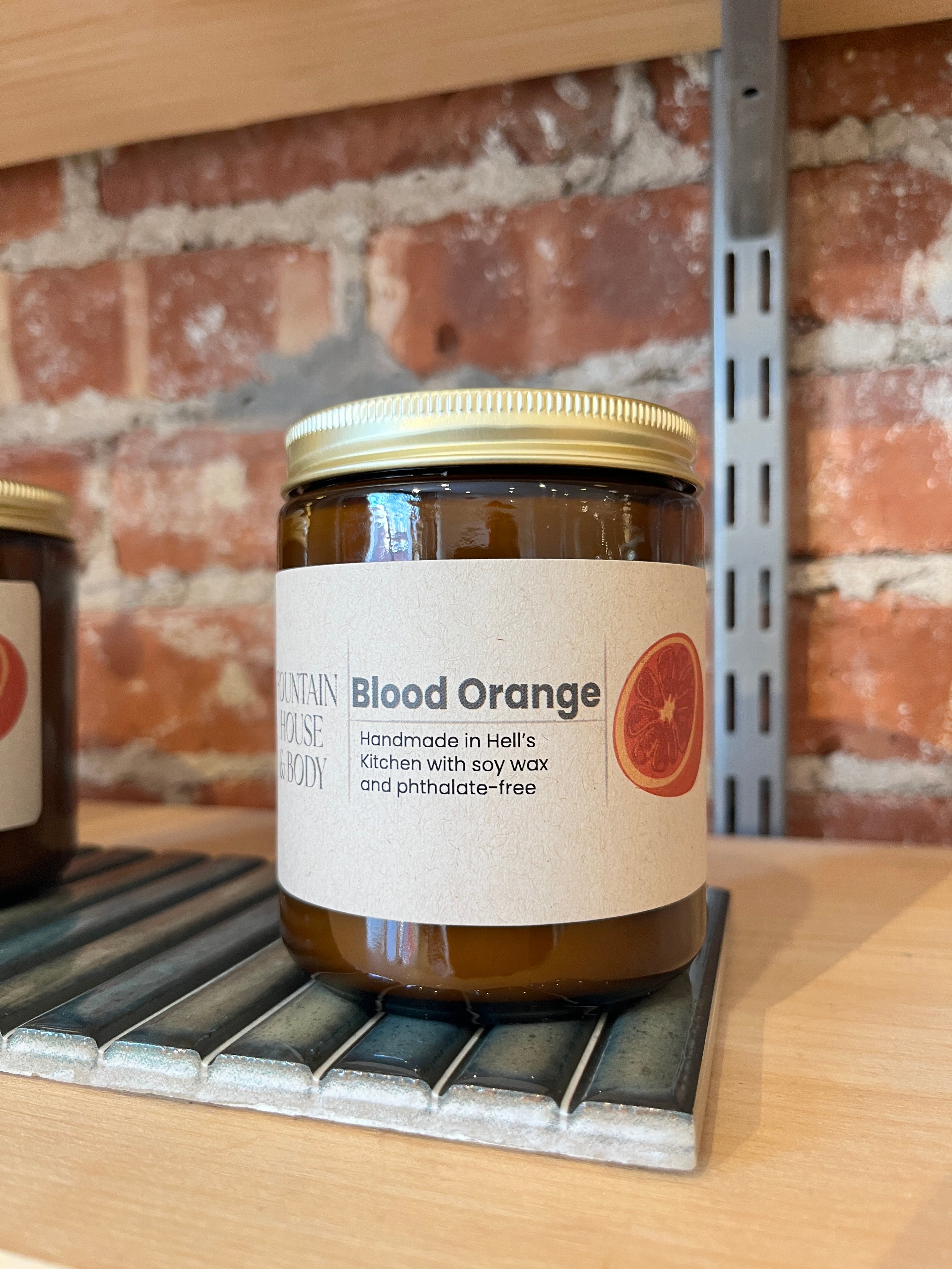 Hand Poured Soy Candle 7.2 oz -- Blood Orange