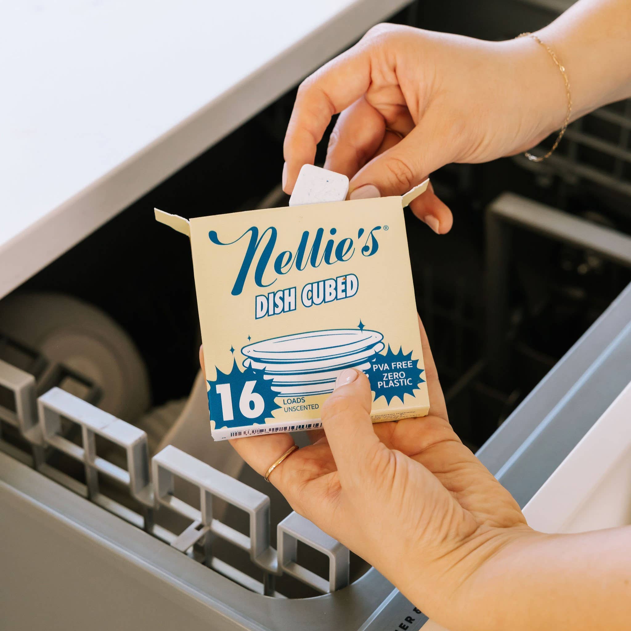 Dish Cubes, Pre-Measured Dishwasher Detergent 16 Load