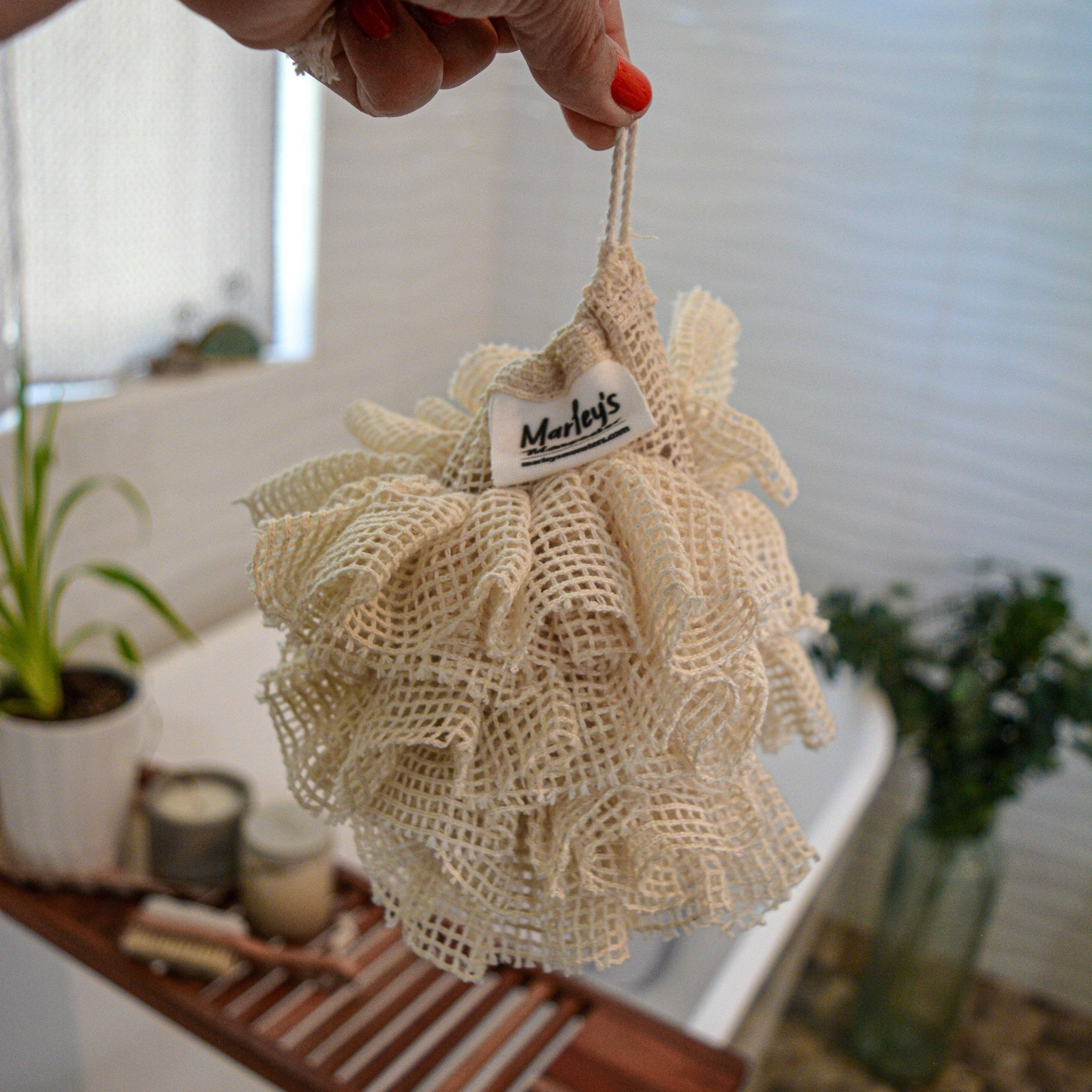 Soap Saver Pouf: Organic Cotton