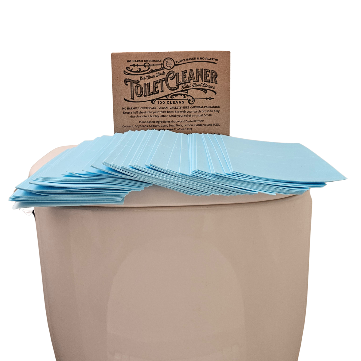 Toilet Bowl Cleaner Sheets | Retail or Bulk Display | 100