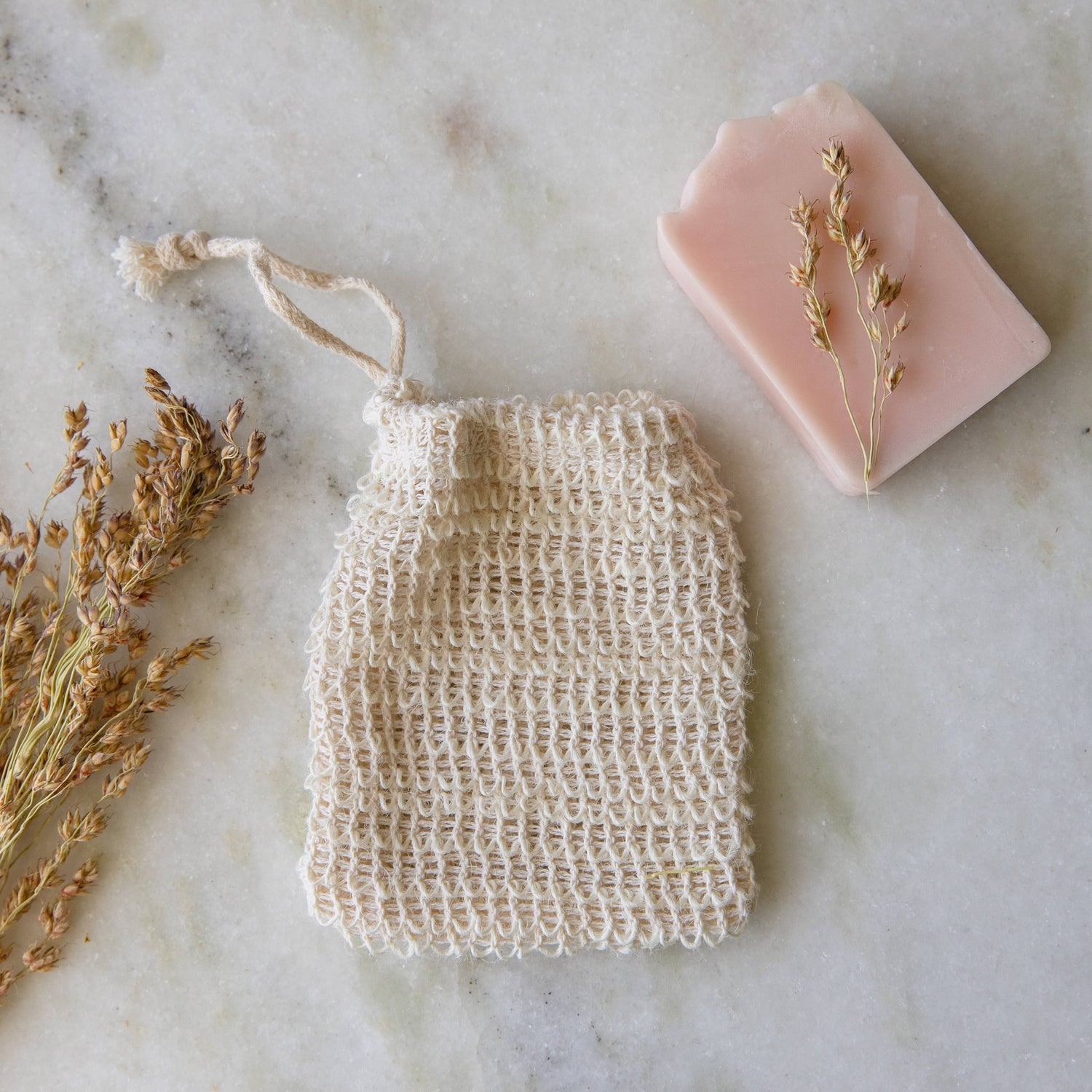 Sisal Soap Saver Bag—Exfoliating Soap Pouch (Unpackaged)