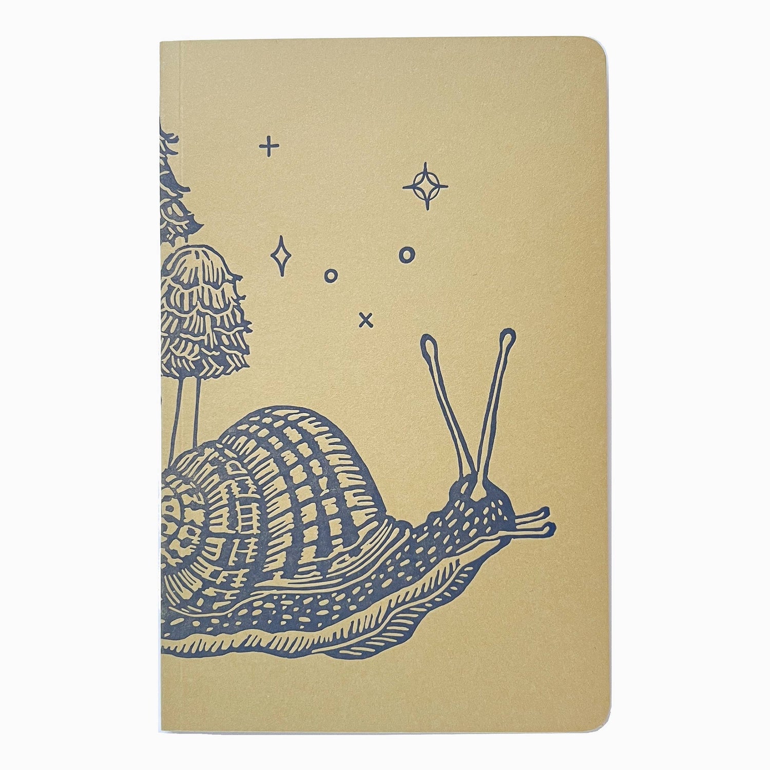 Snail and mushrooms large notebook