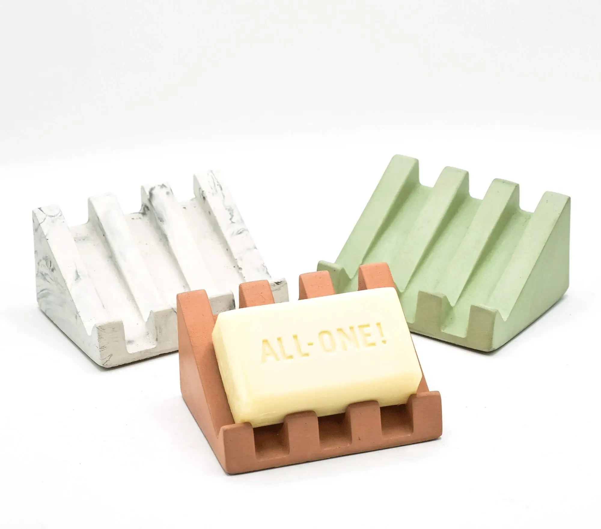 Concrete Draining Soap Dish - Holds All Soap Shapes