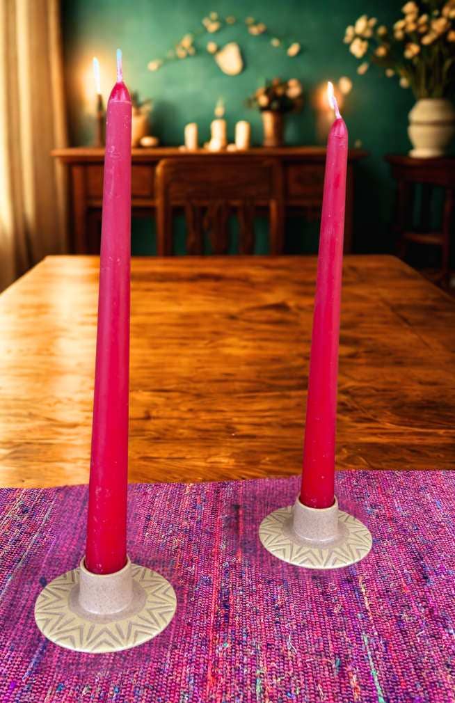 Candleholder w/Mountain Design