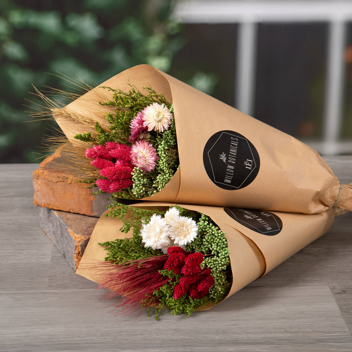 Pink Mixed Dried Flower Bouquet