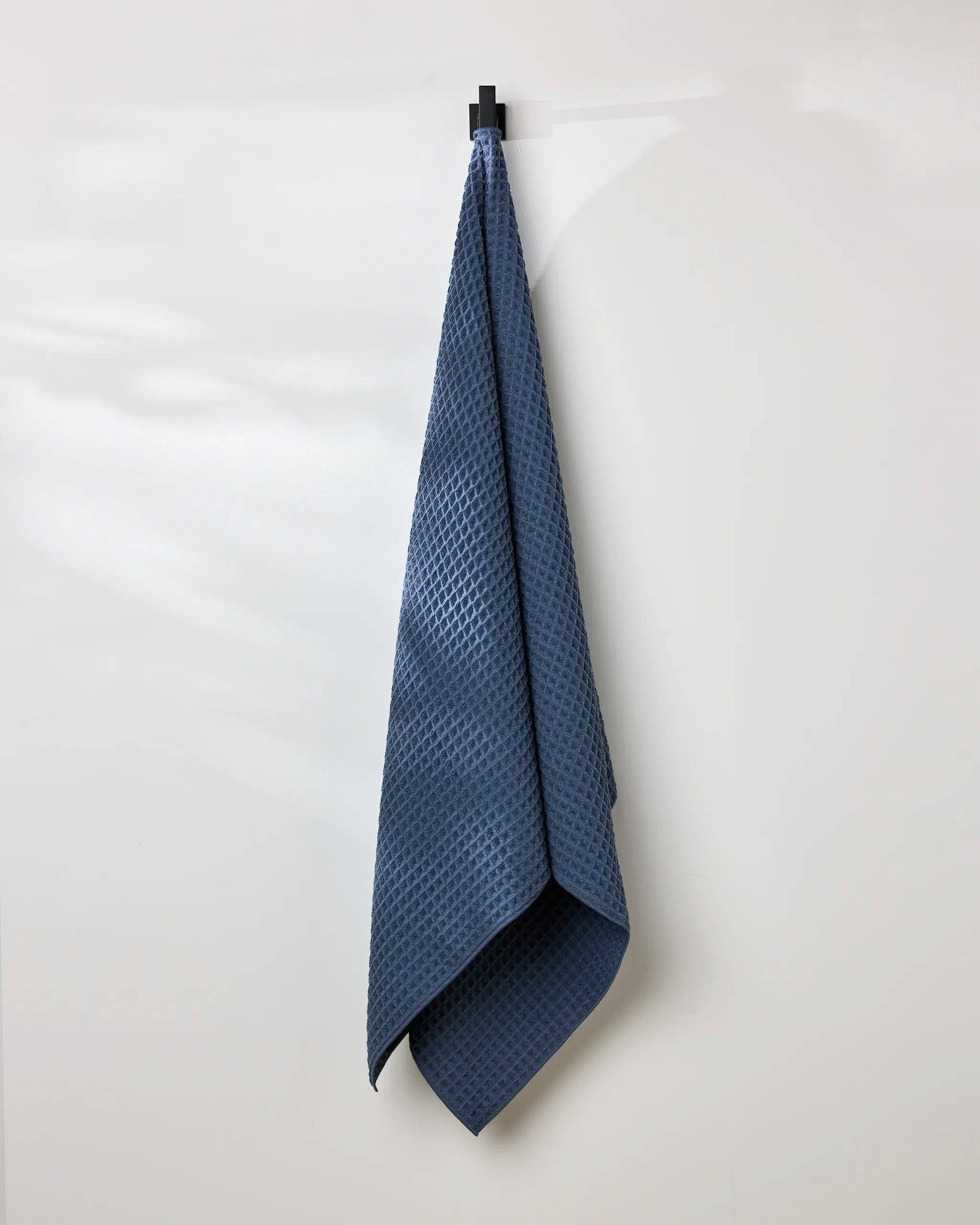 Midnight Blue Waffle Bath Towel