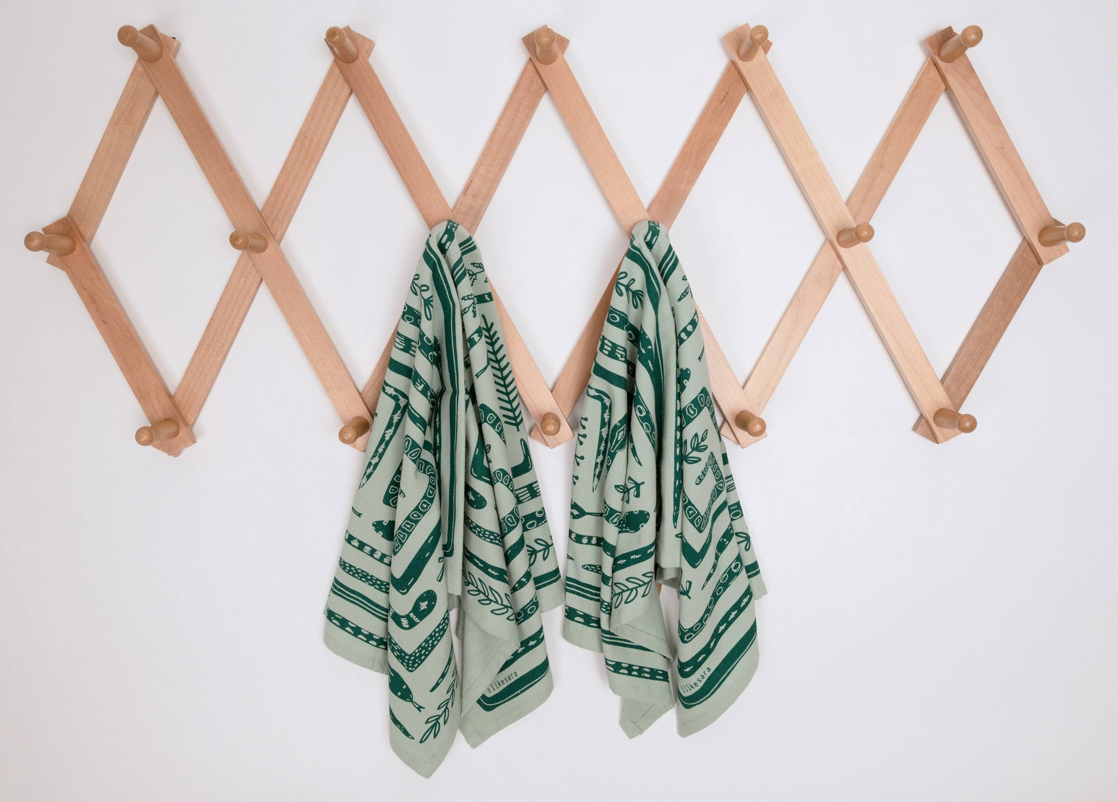 Tea towel | serpent path - cotton flour sack snake kitchen dish cloth