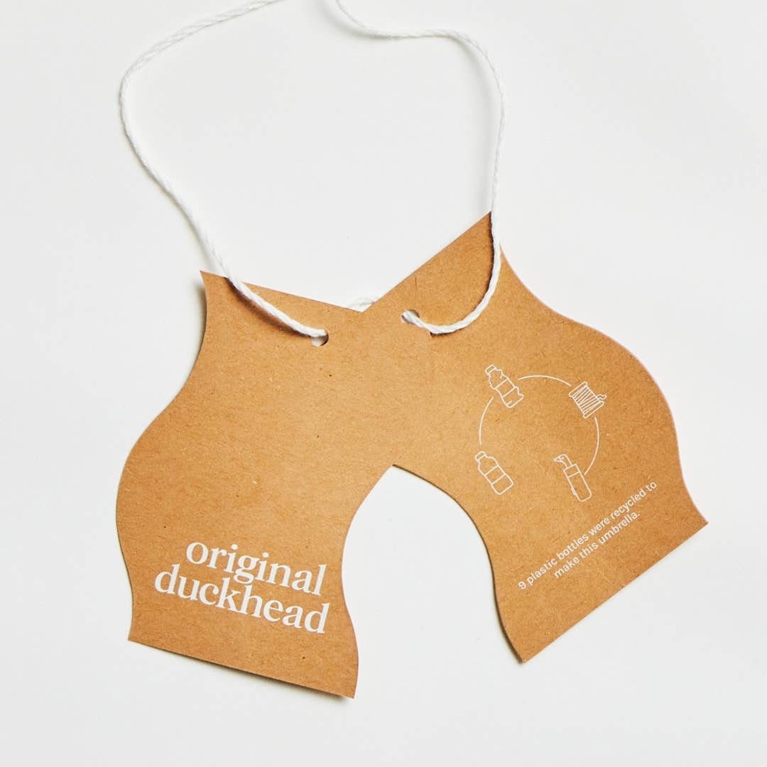 Black Grid Compact Eco-friendly Duck Umbrella