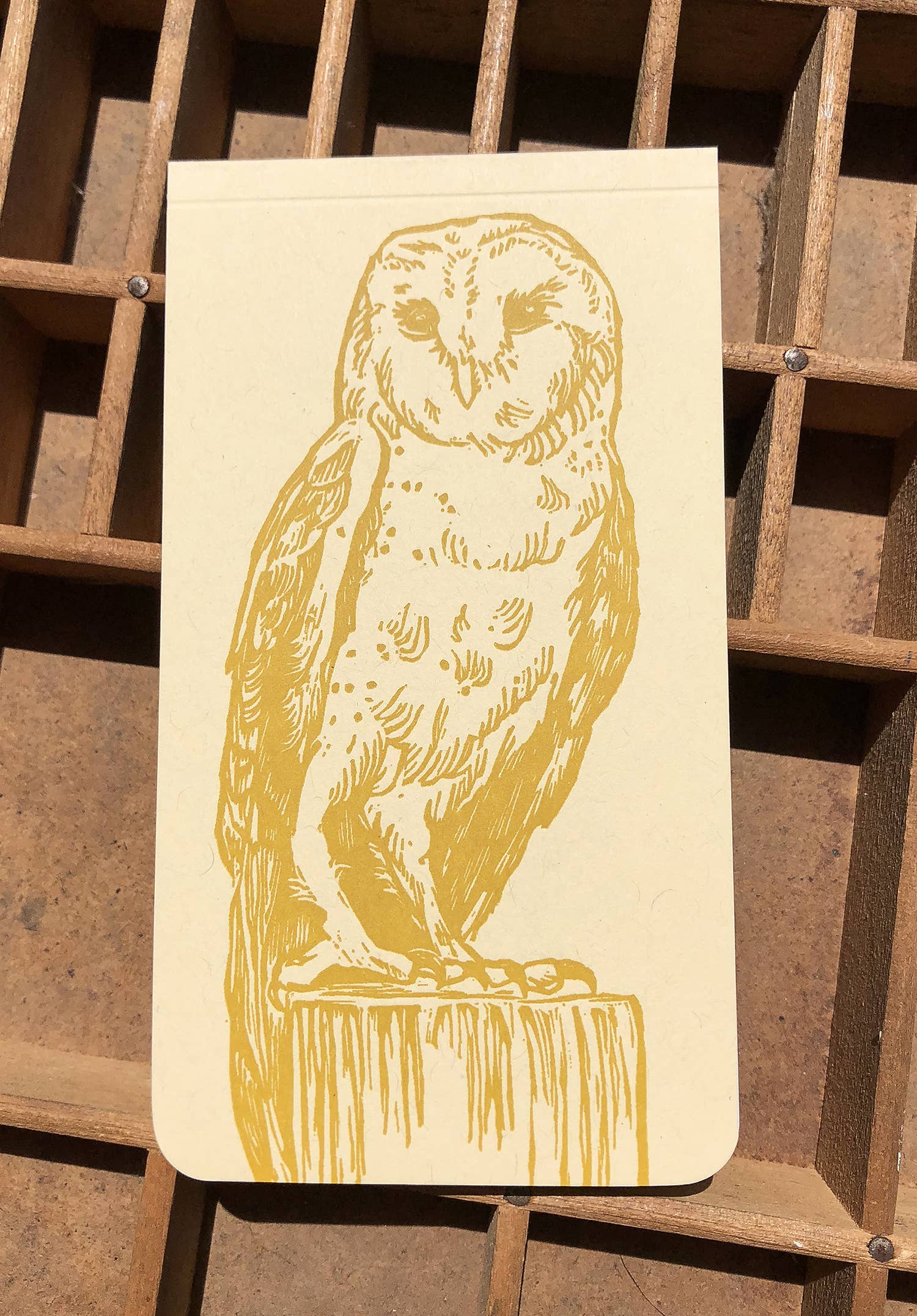 Barn owl jotter notepad