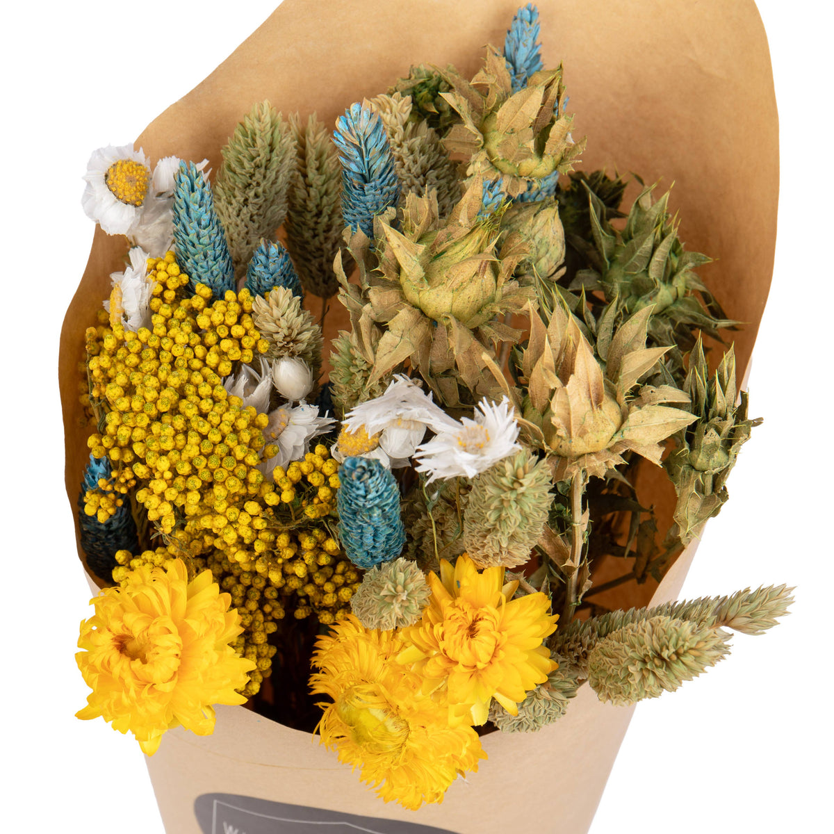 Yellow Mixed Dried Flower Bouquet