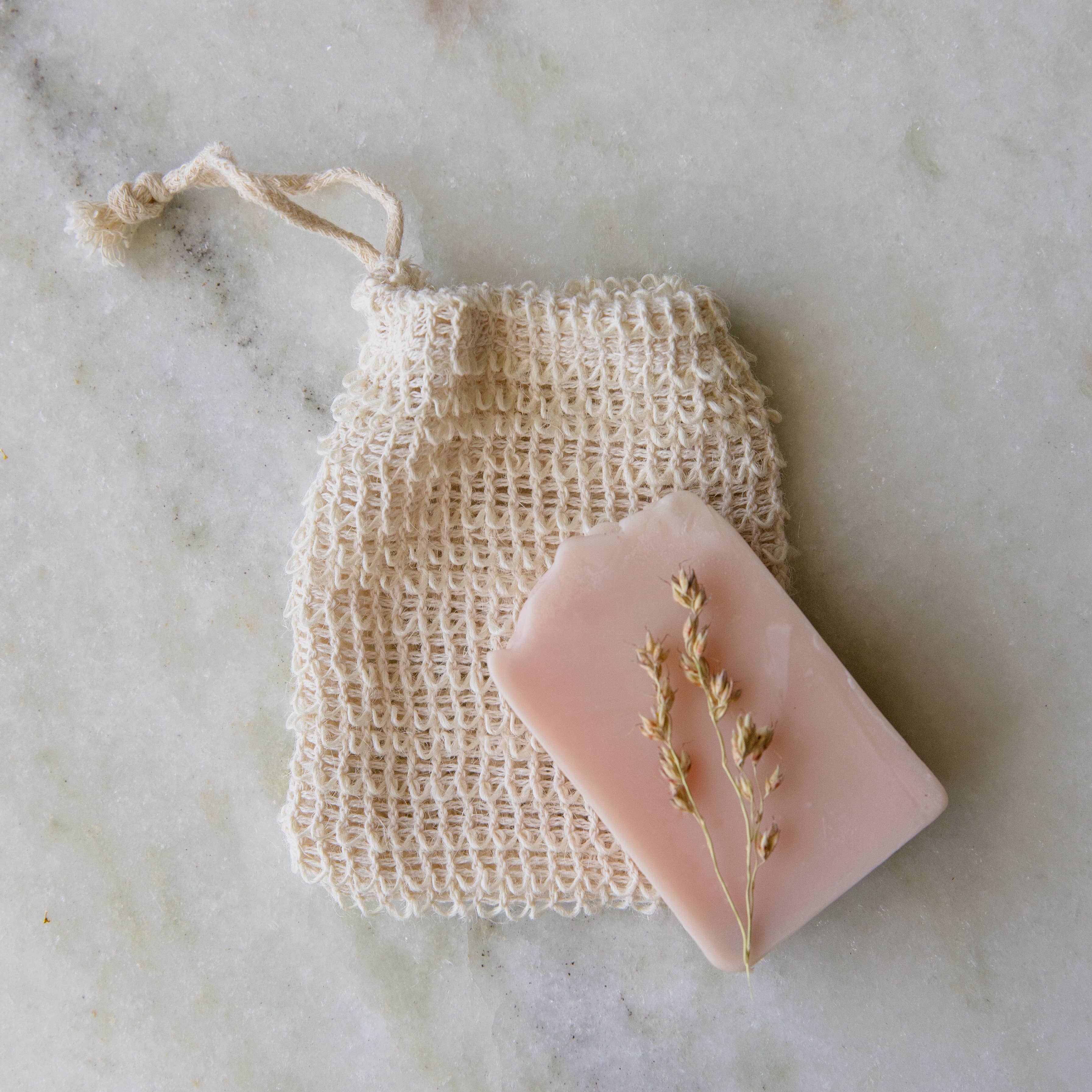 Sisal Soap Saver Bag—Exfoliating Soap Pouch (Unpackaged)