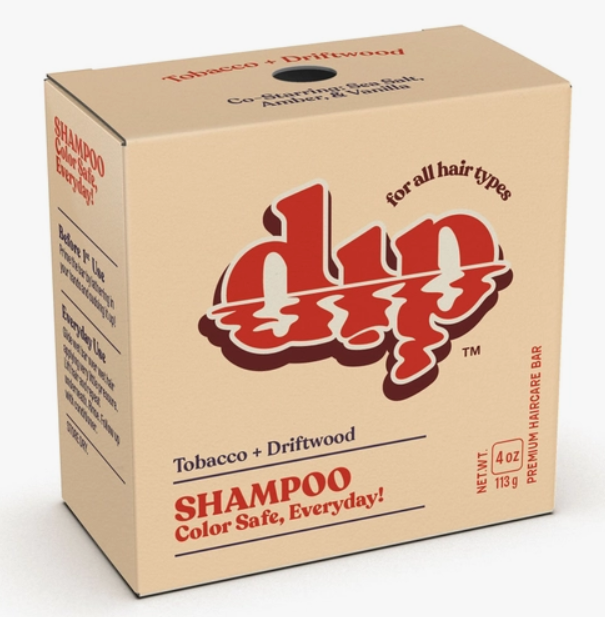 brown paper box with shampoo bar inside