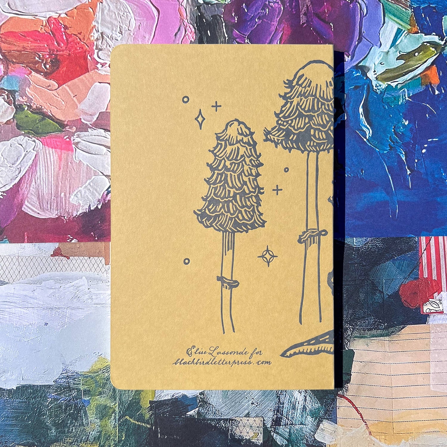 Snail and mushrooms large notebook