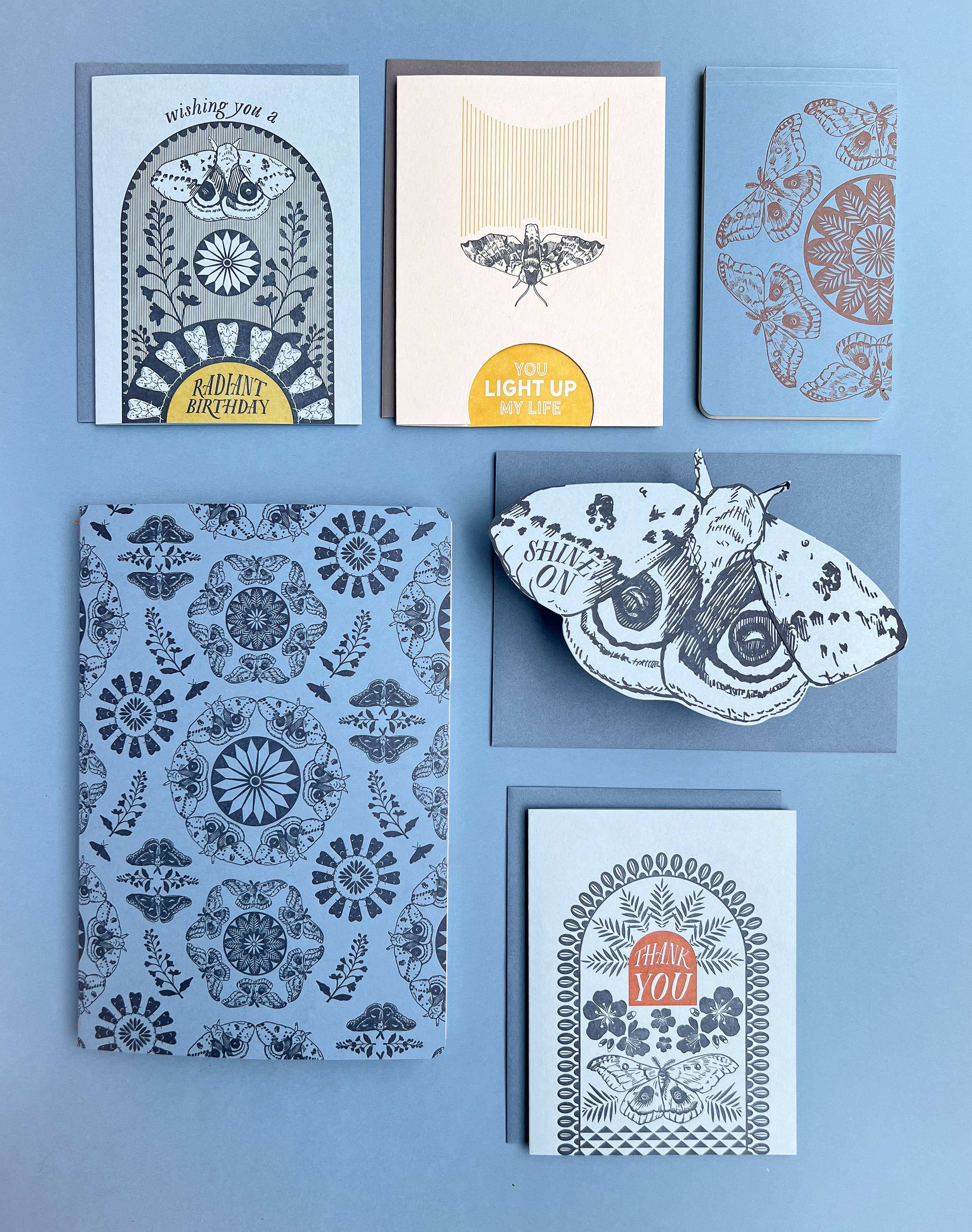 Polyphemus moth pattern jotter notepad