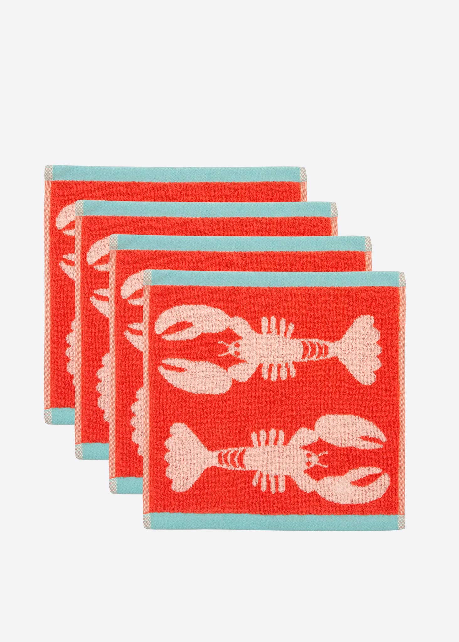 Anorak Lobster Organic Cotton Face Cloth