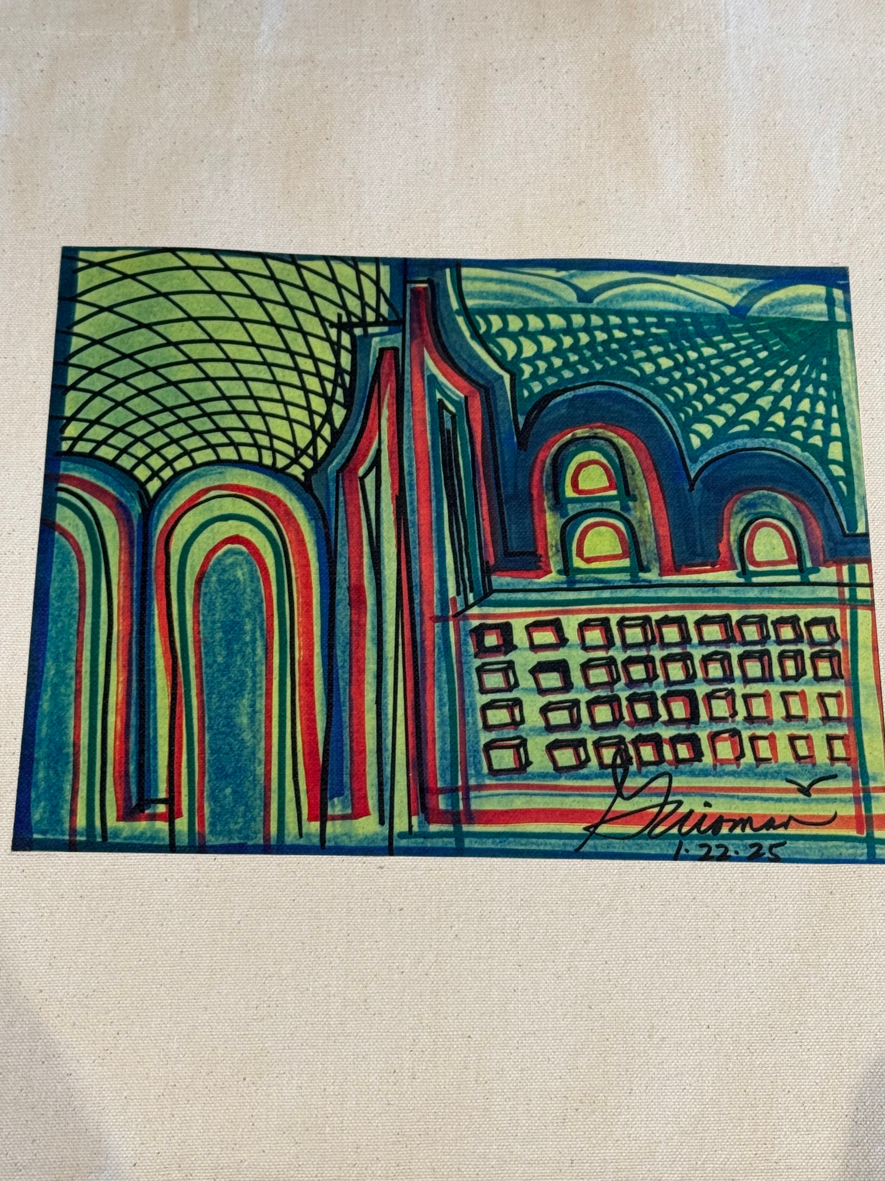 Fountain House Gallery Featured Artist Tote Bag - Building