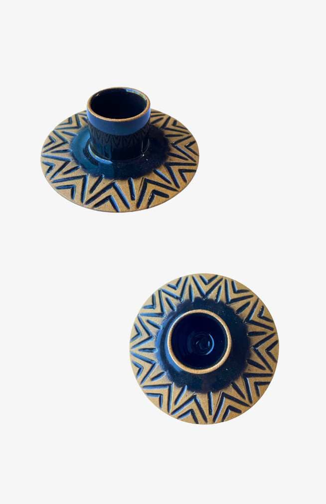 Candleholder w/Mountain Design