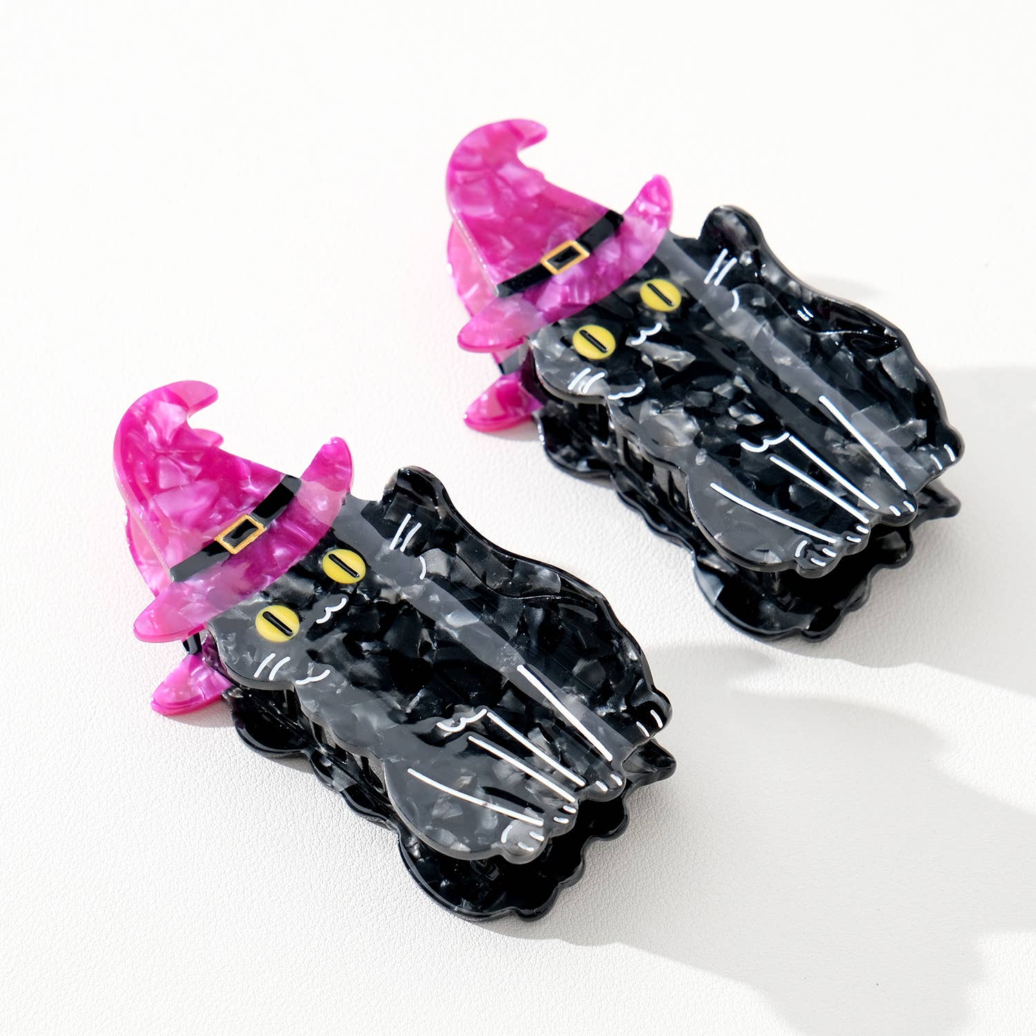 Witchy Black Cat Claw Clip - Large