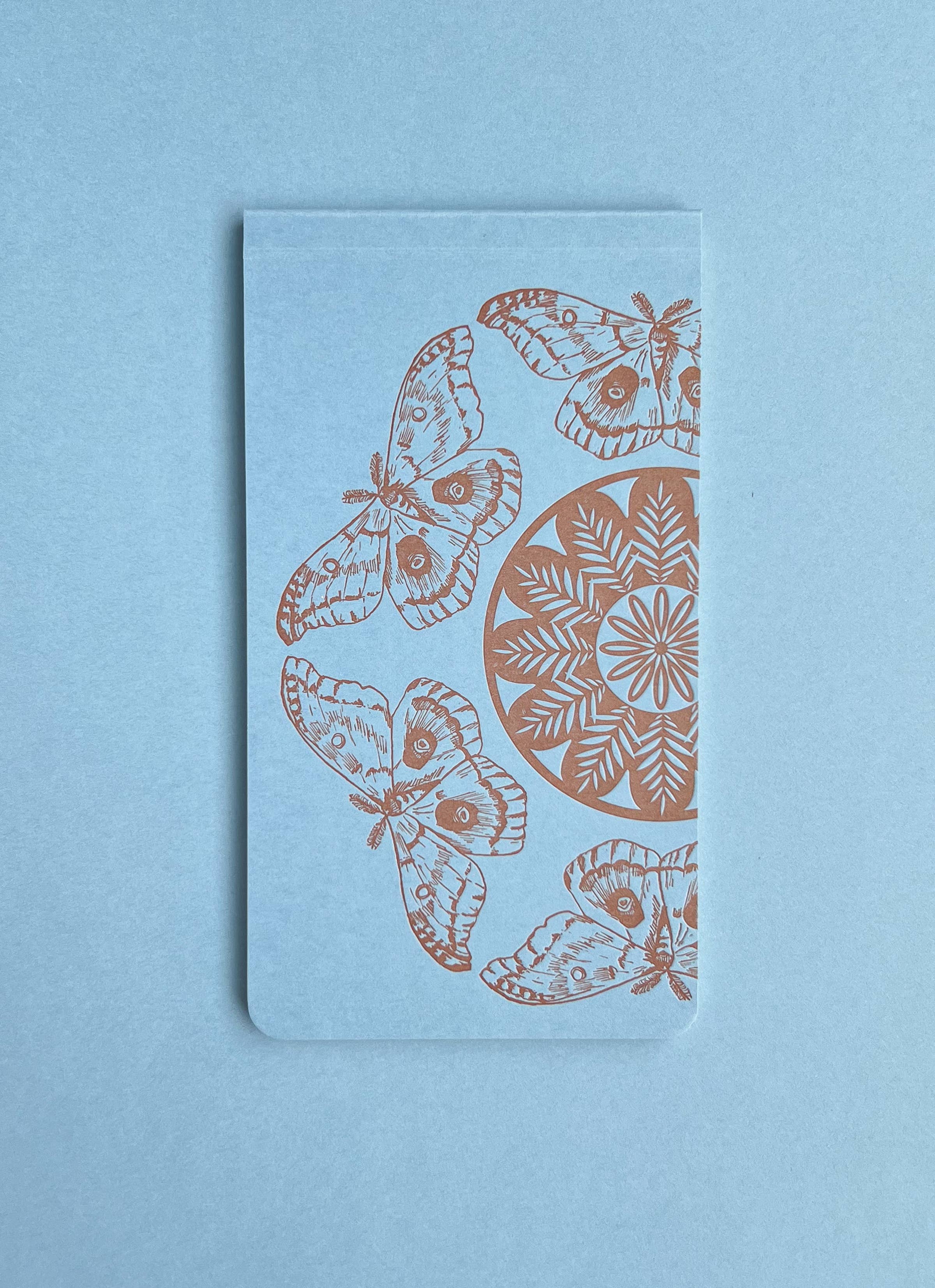 Polyphemus moth pattern jotter notepad
