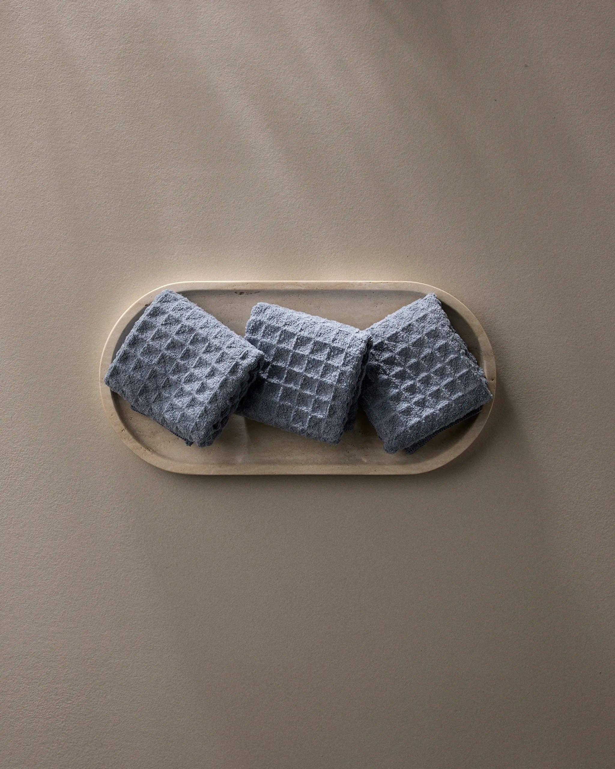 Sky Waffle Washcloth Set