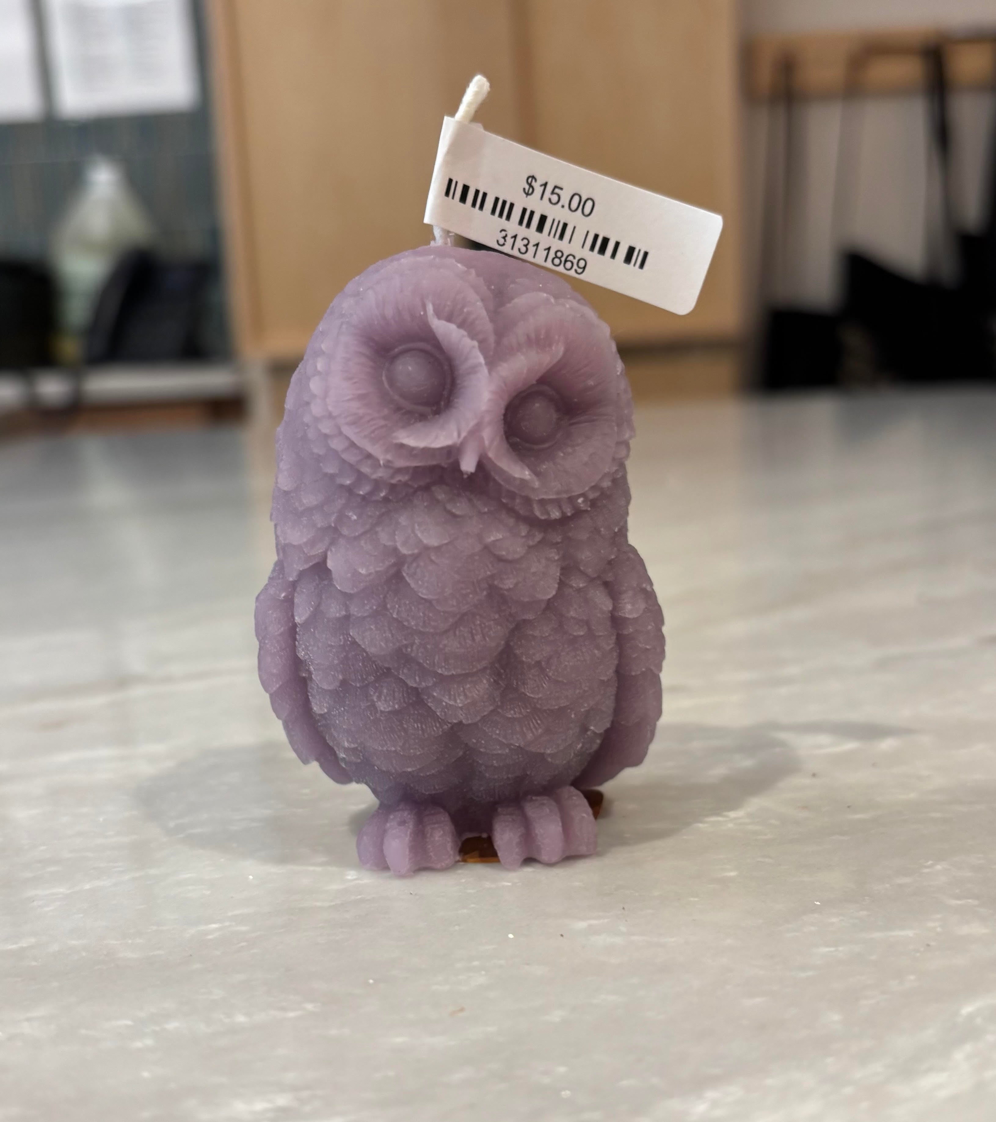 Beeswax Candle Owl