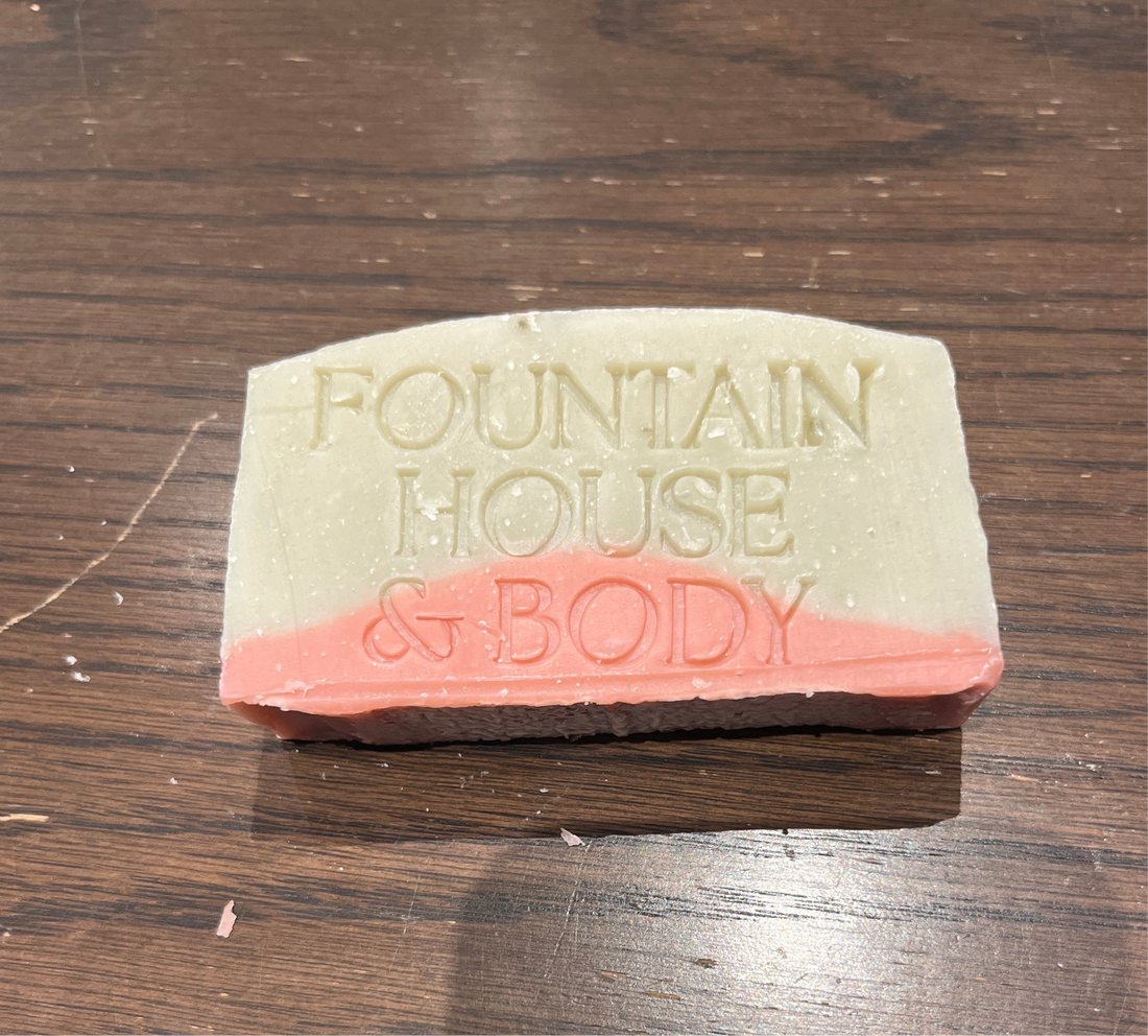 Unscented Green and Pink Clay Soap