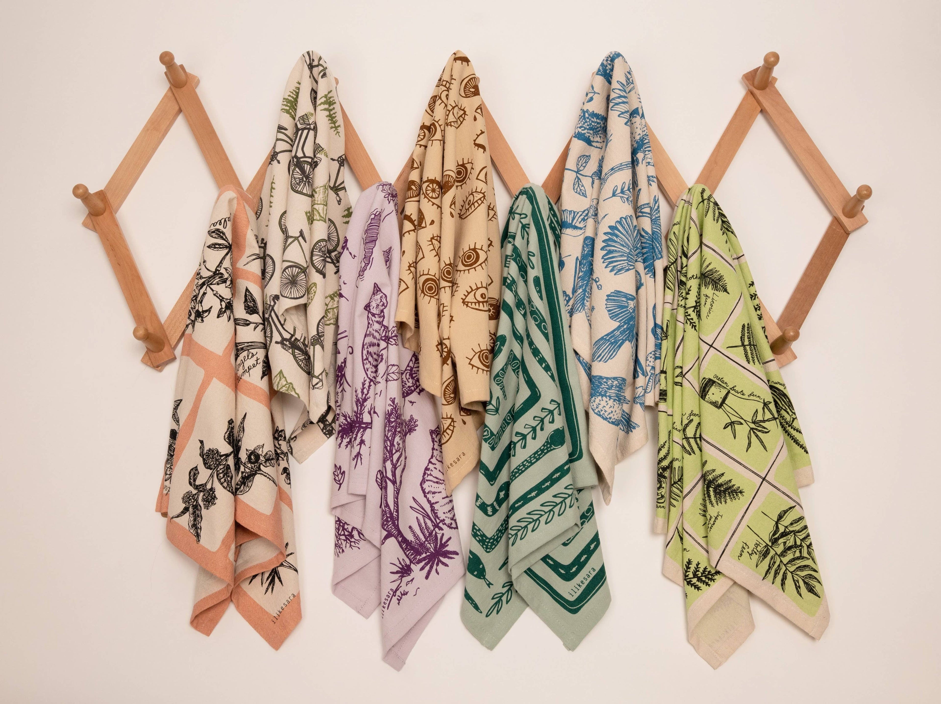Tea towel | bicycle adventure - bike &amp; nature cotton flour sack dish cloth