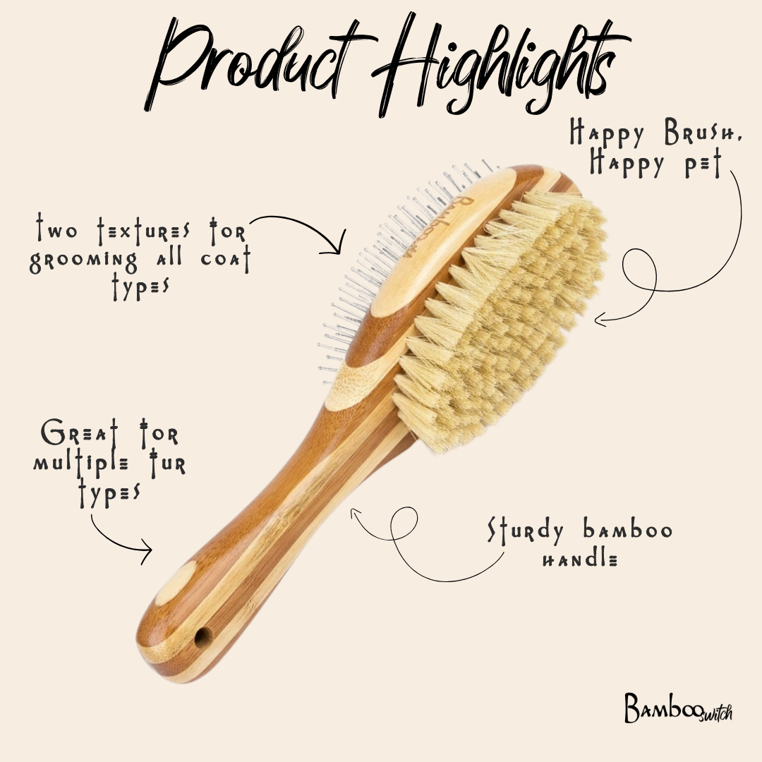 Bamboo Dog &amp; Pet Grooming Brush