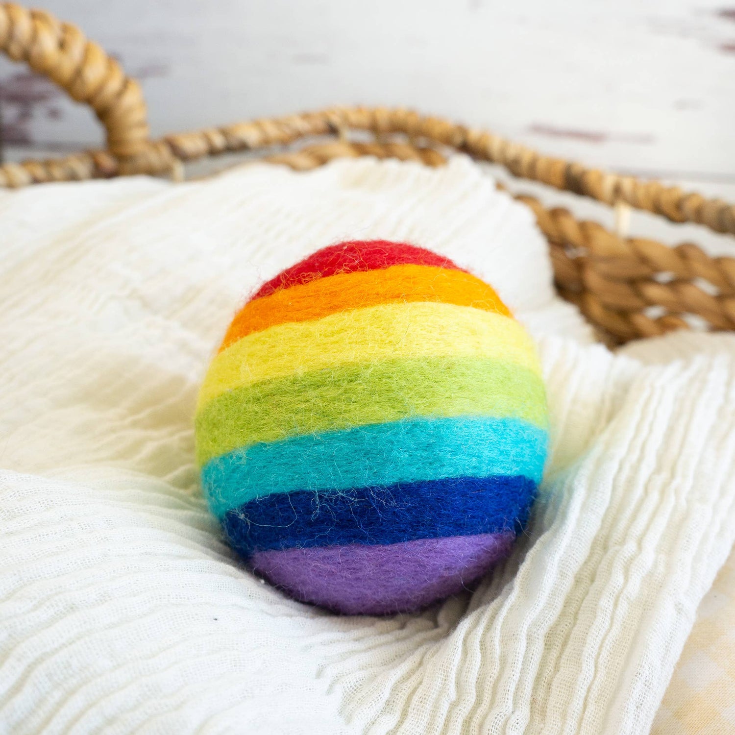 Pride Rainbow Eco Wool Dryer Ball (one)