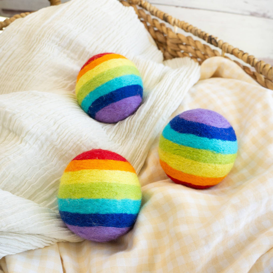 Pride Rainbow Eco Wool Dryer Ball (one)