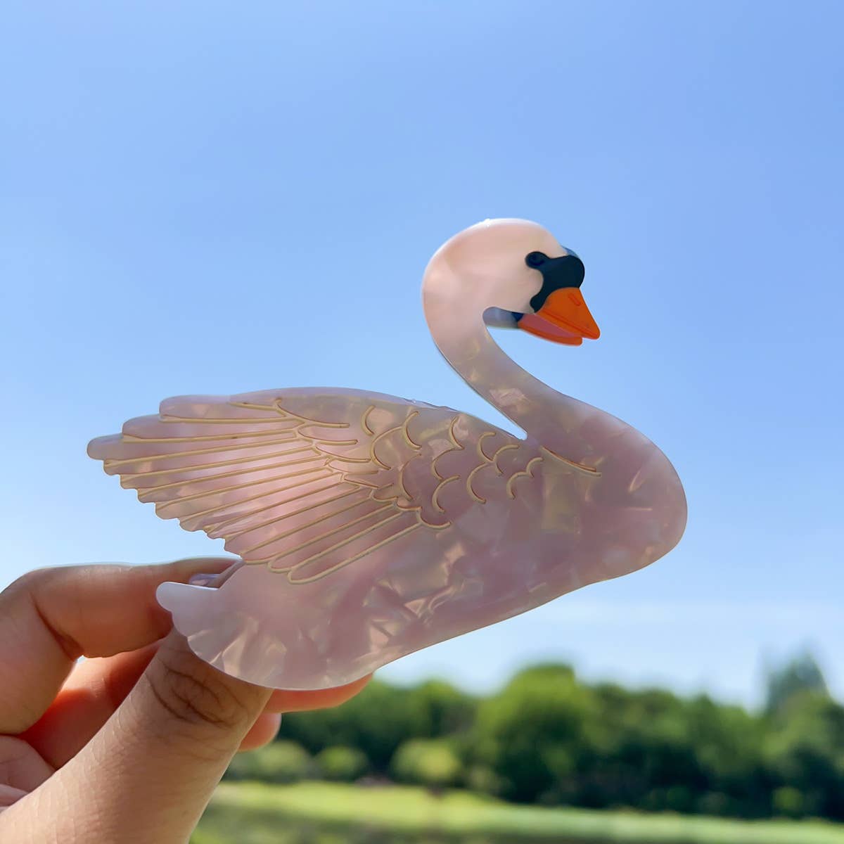 Swan Hair Claw Clip