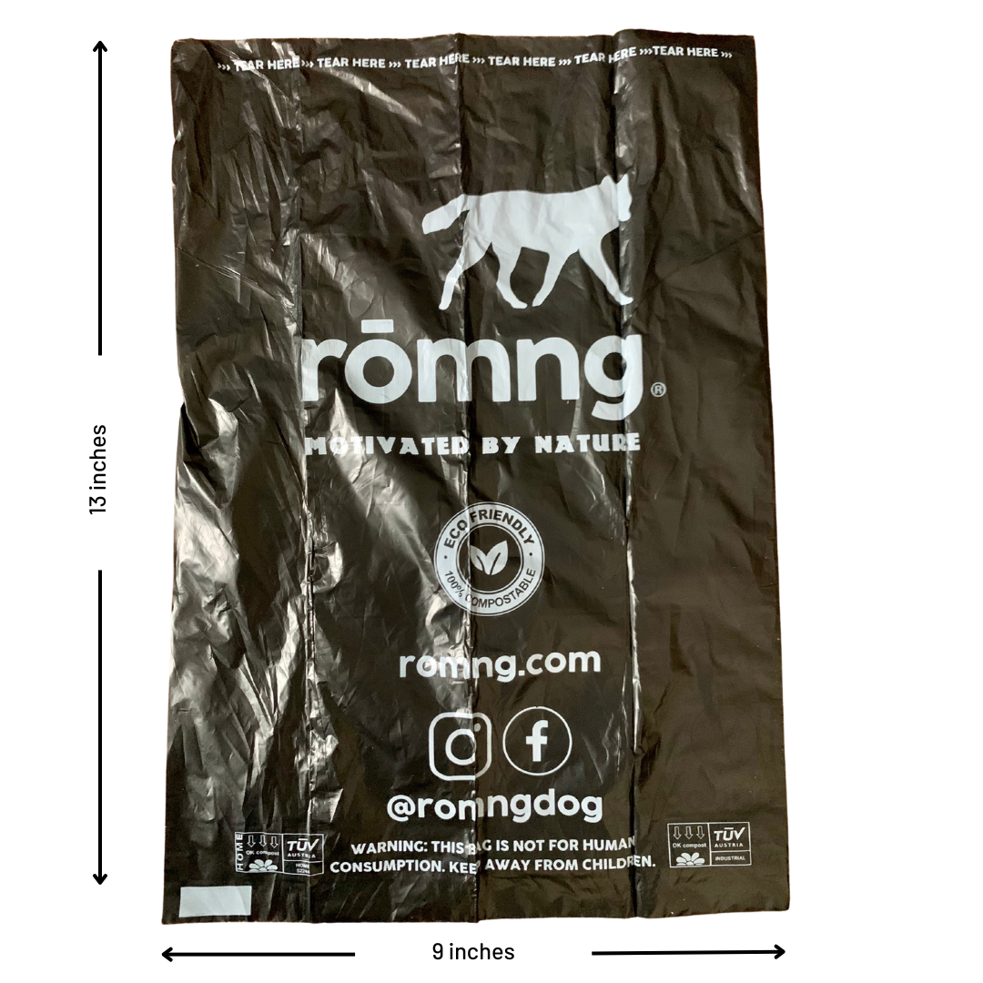 Plant-Based Compostable Poop Bag Packages 6 Rolls | 90 Bags