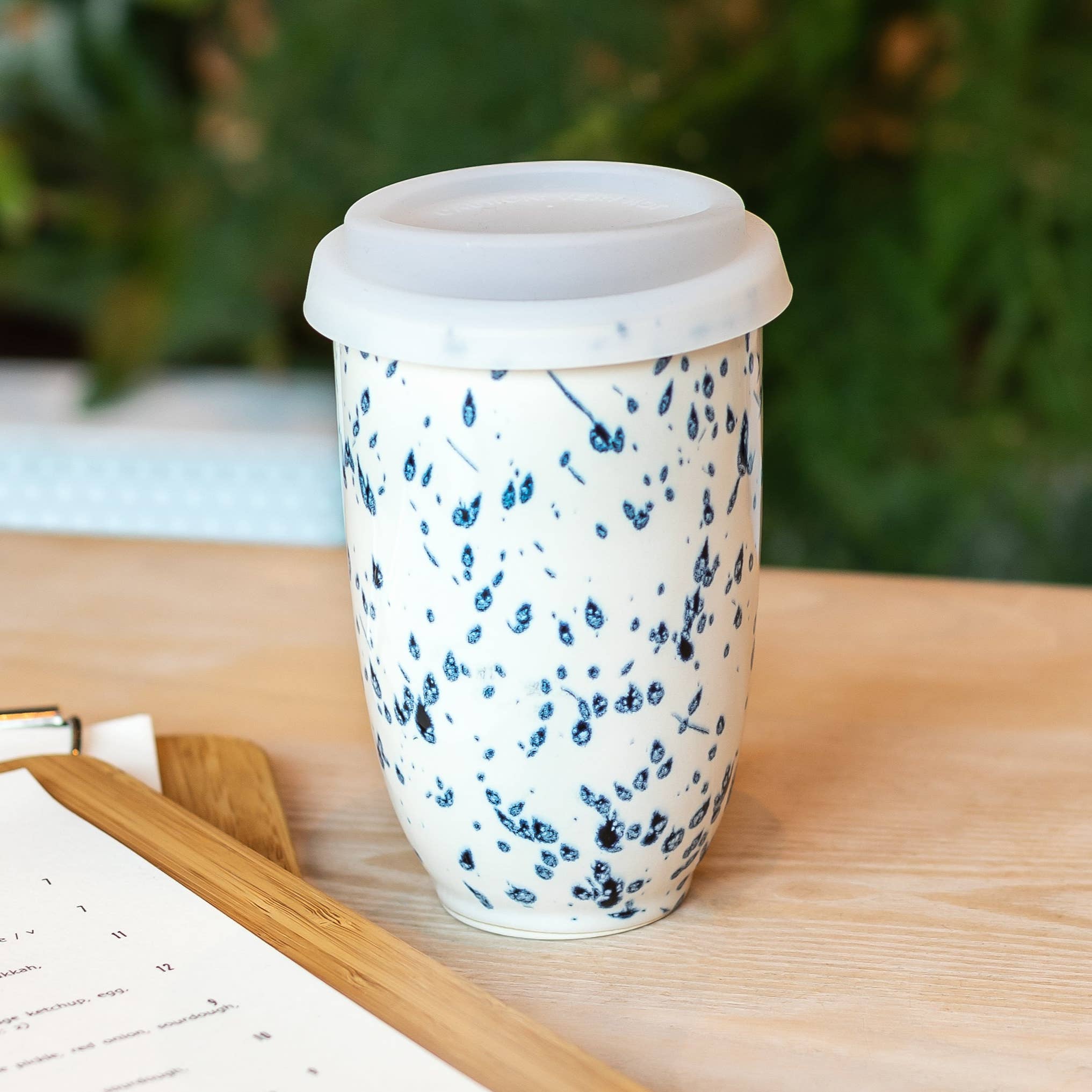 Orchid Ceramic Travel Mug – 12oz with Lid &amp; Sleeve