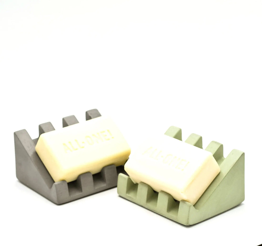 Concrete Draining Soap Dish - Holds All Soap Shapes