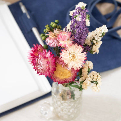 MINI Strawflower &amp; Larkspur Bouquet Bundle 