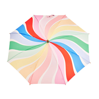Limited Meri Meri Rainbow Stripes Kids Duck Umbrella