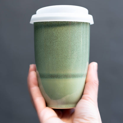 Emerald 12oz Ceramic Travel Mug – Reusable &amp; Stylish