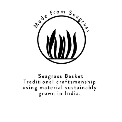 BRITISH COLOUR STANDARD Seagrass Waste Paper Basket in Midnight / Beryl Green