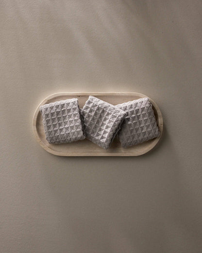 Stone Waffle Washcloth Set