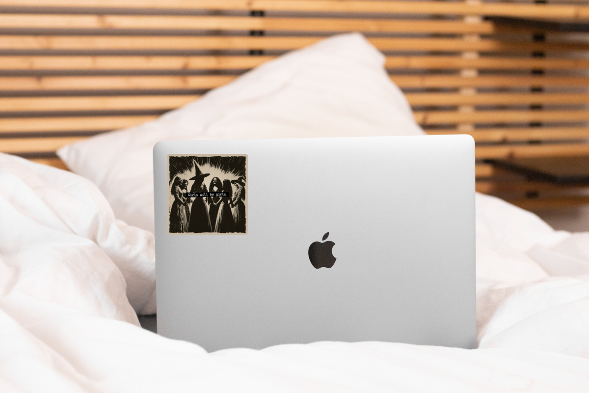 Girls Will Be Girls Sticker - dark, witches, halloween, fall