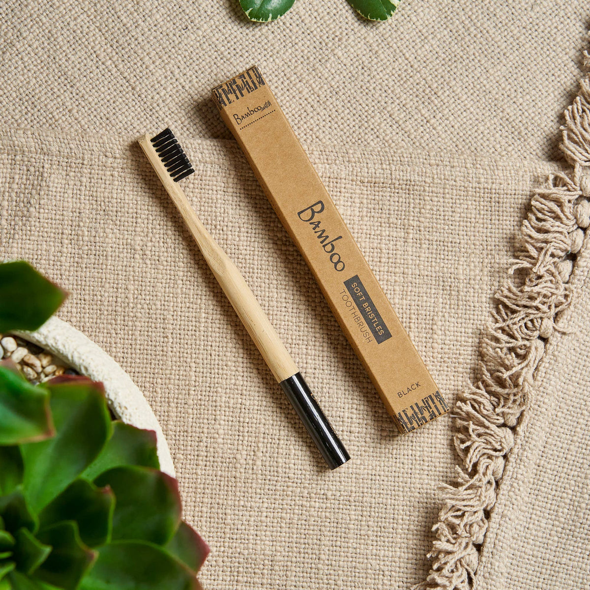 Adult Bamboo Toothbrush | Black | Dental Bestseller