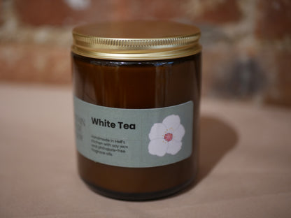 Hand Poured Soy Candle 7.2 oz --WHITE TEA