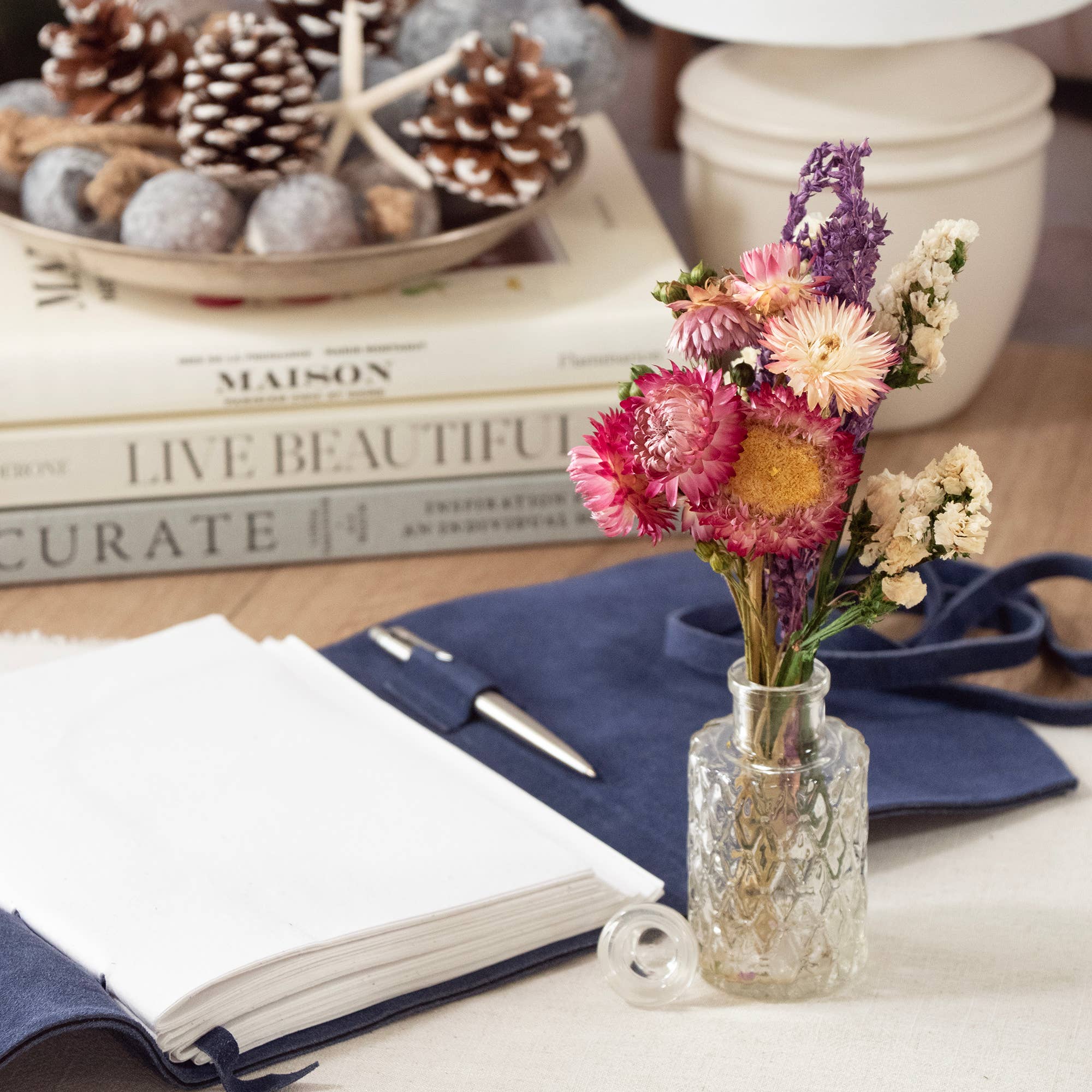 MINI Strawflower &amp; Larkspur Bouquet Bundle 