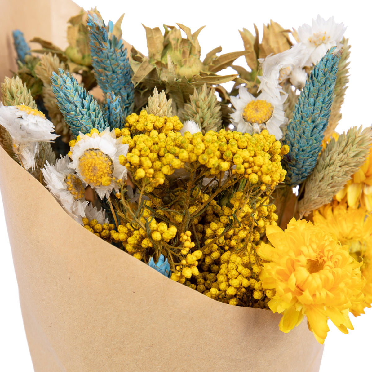 Yellow Mixed Dried Flower Bouquet