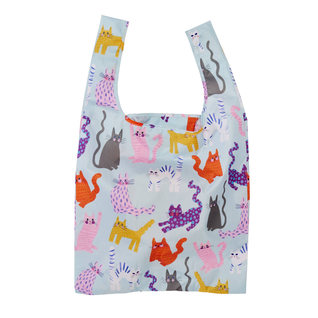 New Print! Fuchsia Arty Cats Eco-Friendly Reusable Bag