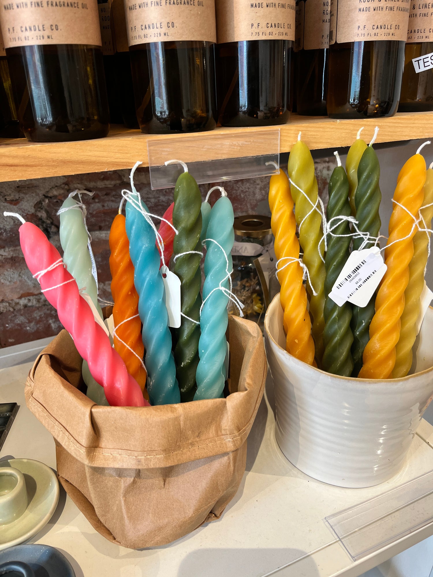 Beeswax Spiral Tapers Candle SINGLE