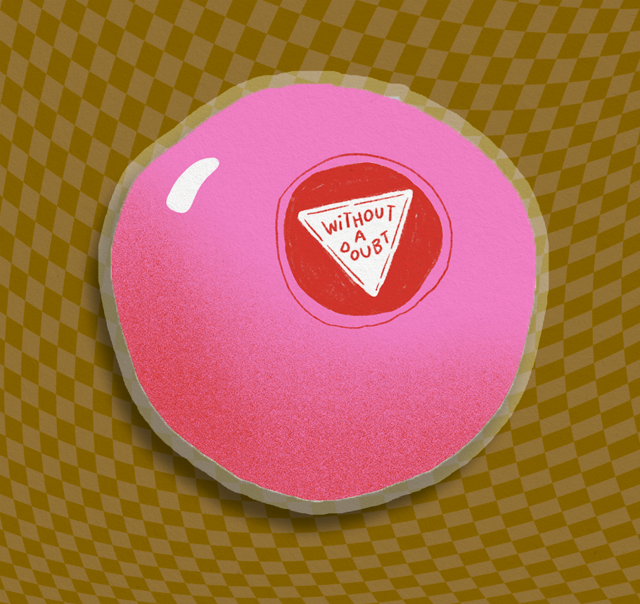 Without a Doubt Magic 8 Ball Vinyl Clear Sticker