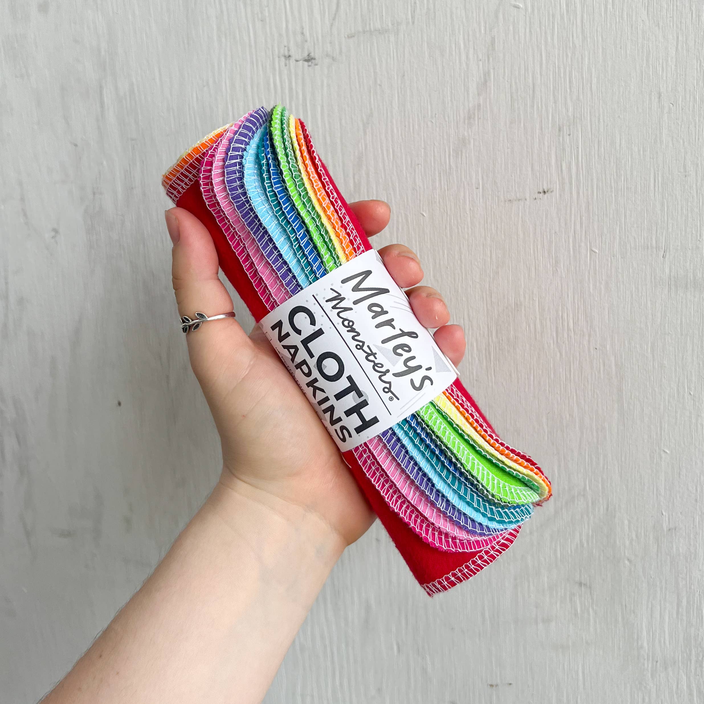 Small Cloth Napkins: 12 Pack - Rainbow and Color Mixes