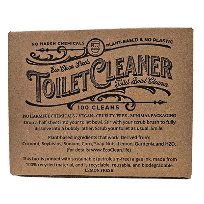 Toilet Bowl Cleaner Sheets | Retail or Bulk Display | 100