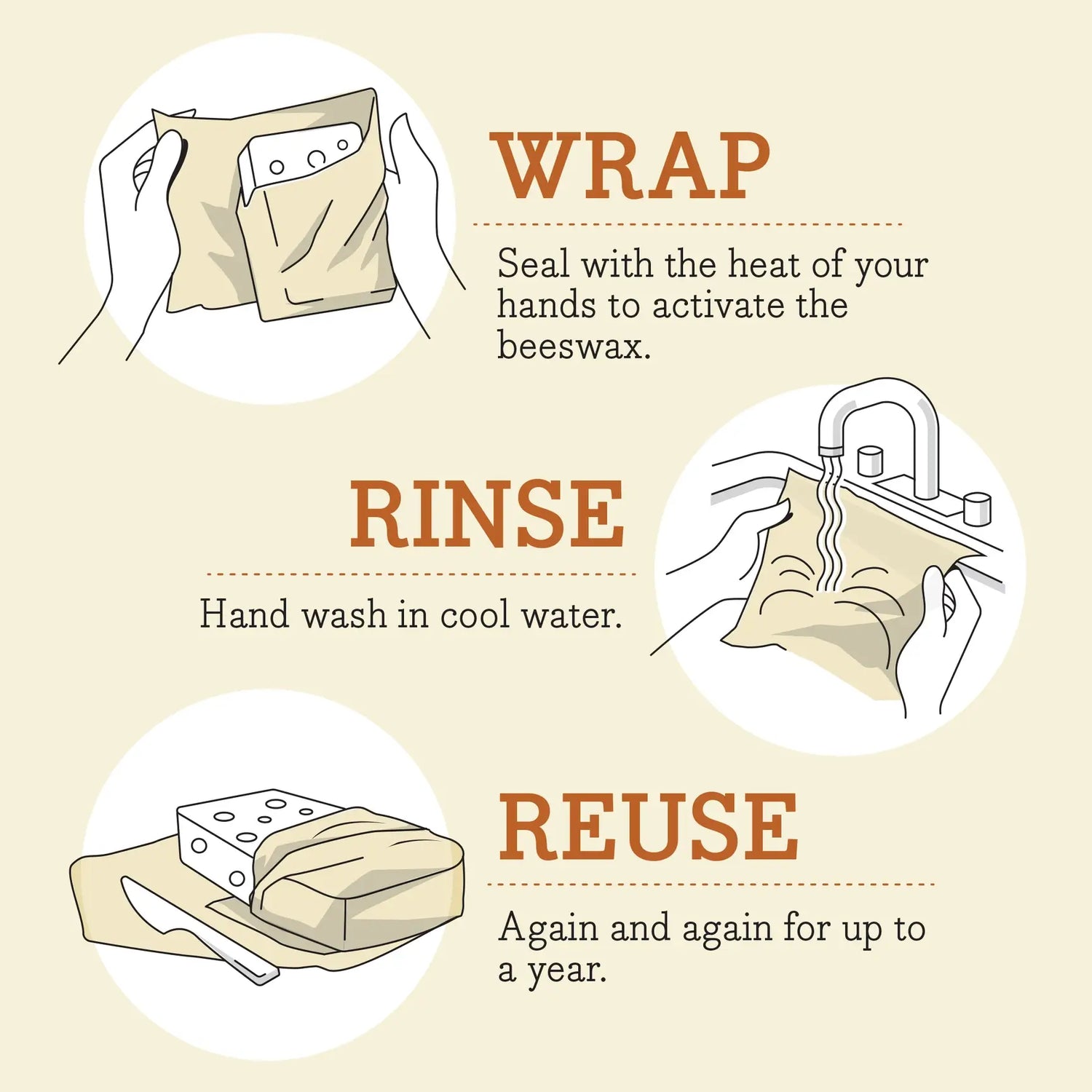 Bees Wrap Reusable Beeswax Wraps Lunch 3 Pack - Bakery Lane